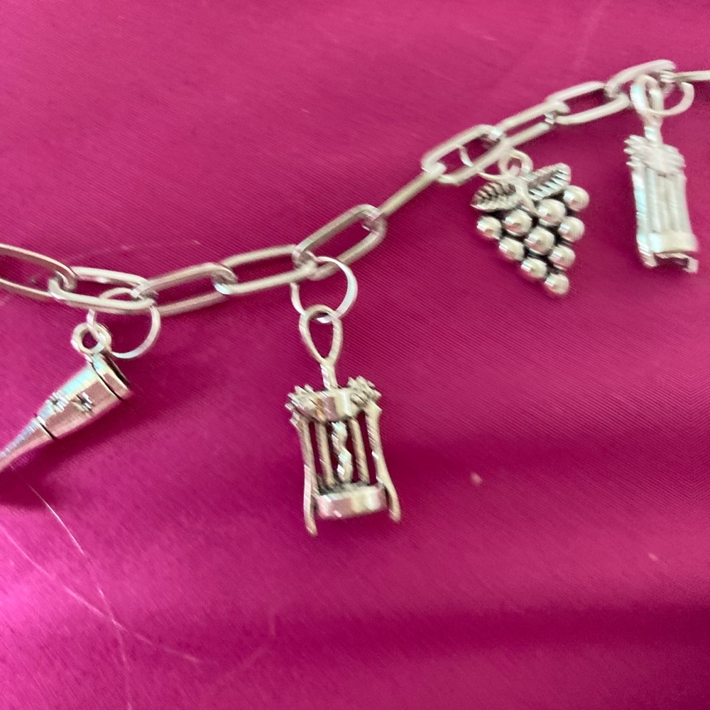 Wine Lovers Charm Bracelet